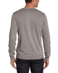 grauer Pullover mit einem V-Ausschnitt von Chevignon