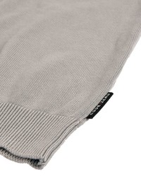grauer Pullover mit einem V-Ausschnitt von CODE-ZERO