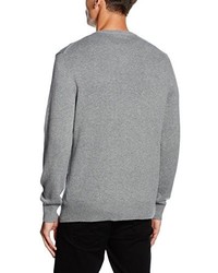 grauer Pullover mit einem V-Ausschnitt von Crew Clothing