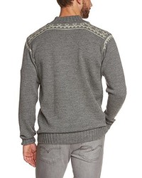 grauer Pullover mit einem V-Ausschnitt von Dale of Norway