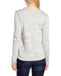 grauer Pullover mit einem V-Ausschnitt von edc by Esprit