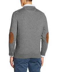 grauer Pullover mit einem V-Ausschnitt von El Ganso