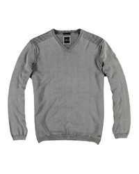 grauer Pullover mit einem V-Ausschnitt von ENGBERS