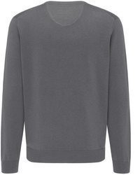grauer Pullover mit einem V-Ausschnitt von Fynch Hatton