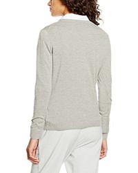 grauer Pullover mit einem V-Ausschnitt von GANT