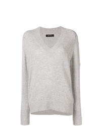 grauer Pullover mit einem V-Ausschnitt von Isabel Marant