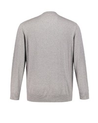 grauer Pullover mit einem V-Ausschnitt von JP1880