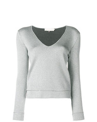 grauer Pullover mit einem V-Ausschnitt von L'Autre Chose
