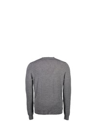 grauer Pullover mit einem V-Ausschnitt von LERROS
