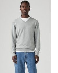 grauer Pullover mit einem V-Ausschnitt von Levi's