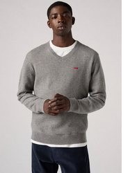 grauer Pullover mit einem V-Ausschnitt von Levi's