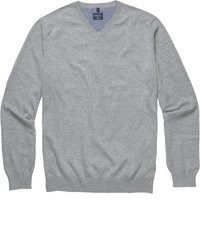 grauer Pullover mit einem V-Ausschnitt von Marvelis