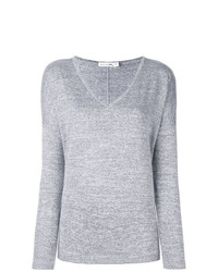 grauer Pullover mit einem V-Ausschnitt von rag & bone/JEAN