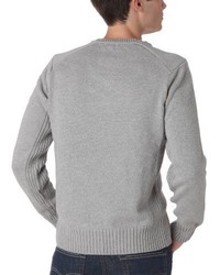 grauer Pullover mit einem V-Ausschnitt von Schott NYC
