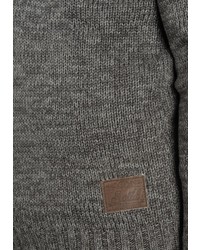 grauer Pullover mit einem V-Ausschnitt von Solid