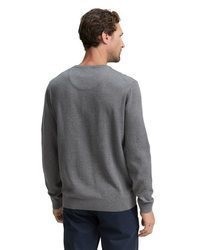 grauer Pullover mit einem V-Ausschnitt von Tom Tailor