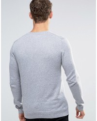 grauer Pullover mit einem V-Ausschnitt von Esprit