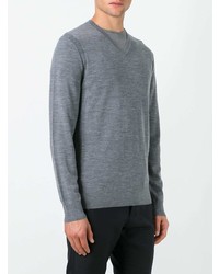 grauer Pullover mit einem V-Ausschnitt von Michael Kors Collection