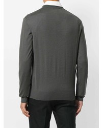 grauer Pullover mit einem V-Ausschnitt von Dolce & Gabbana