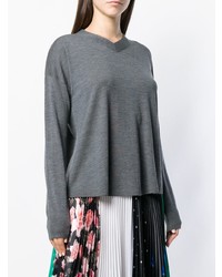 grauer Pullover mit einem V-Ausschnitt von Aspesi