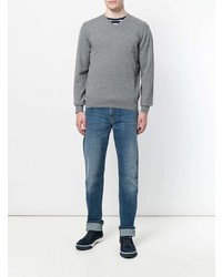 grauer Pullover mit einem V-Ausschnitt von Emporio Armani