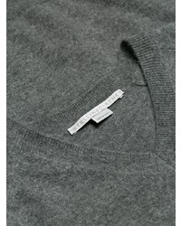 grauer Pullover mit einem V-Ausschnitt von Stella McCartney