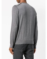 grauer Pullover mit einem V-Ausschnitt von Lanvin