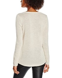grauer Pullover mit einem V-Ausschnitt von Vero Moda