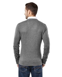 grauer Pullover mit einem V-Ausschnitt von Vincenzo Boretti