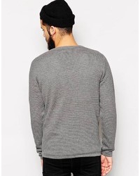 grauer Pullover mit einem V-Ausschnitt von G Star