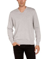 grauer Pullover mit einem V-Ausschnitt von Wrangler
