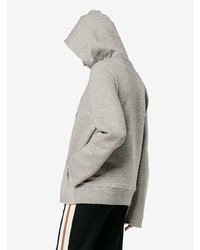 grauer Pullover mit einer Kapuze mit Blumenmuster von Golden Goose Deluxe Brand