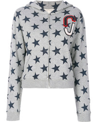 grauer Pullover mit einer Kapuze mit Sternenmuster von Marc Jacobs