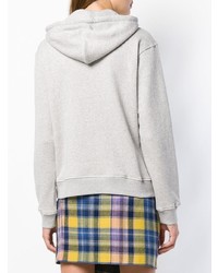 grauer Pullover mit einer Kapuze von Alexa Chung