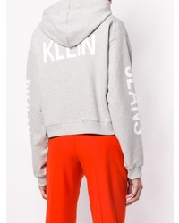 grauer Pullover mit einer Kapuze von Calvin Klein Jeans