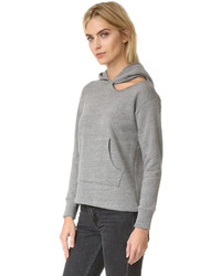 grauer Pullover mit einer Kapuze von LnA