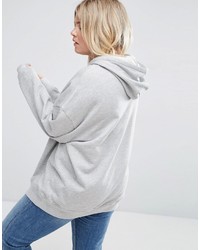 grauer Pullover mit einer Kapuze von Asos