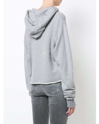 grauer Pullover mit einer Kapuze von Amiri