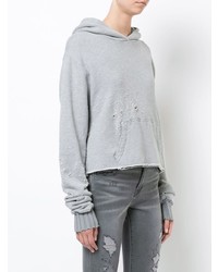 grauer Pullover mit einer Kapuze von Amiri