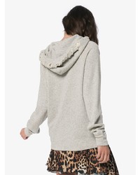 grauer Pullover mit einer Kapuze von R13