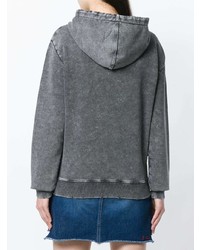 grauer Pullover mit einer Kapuze von Saint Laurent