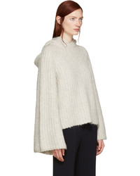 grauer Pullover mit einer Kapuze von See by Chloe