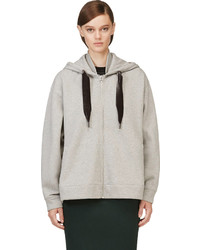 grauer Pullover mit einer Kapuze von Acne Studios