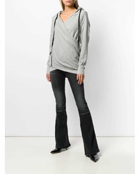 grauer Pullover mit einer Kapuze von Unravel Project