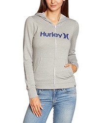 grauer Pullover mit einer Kapuze von Hurley