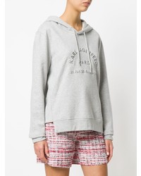 grauer Pullover mit einer Kapuze von Karl Lagerfeld