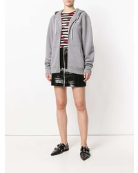 grauer Pullover mit einer Kapuze von Karl Lagerfeld