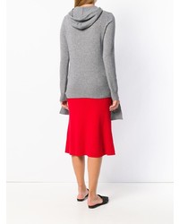 grauer Pullover mit einer Kapuze von Cashmere In Love