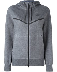 grauer Pullover mit einer Kapuze von Nike