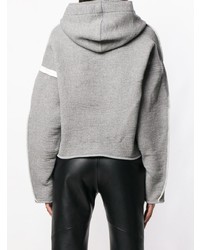 grauer Pullover mit einer Kapuze von Y-3